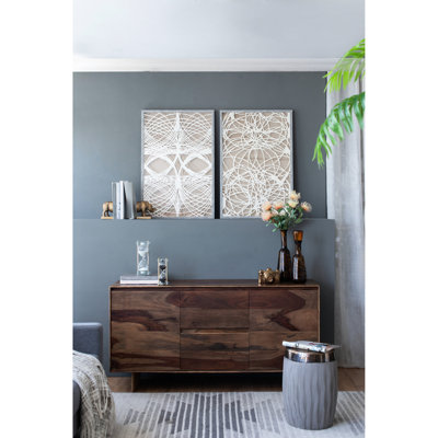 Of 2 Paper Leaf Shadow Box Wall Enhancement Article, 23.5x1x35.5", Gray-washed Frame, Fine Arrangement, Beautifies Office & Family Rooms 2 Decoration, Gray Washed Exquisite Formation, Enhances