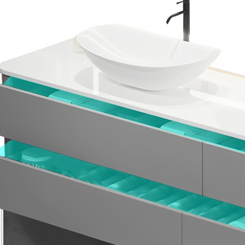 Simple modern rock plate bathroom cabinet