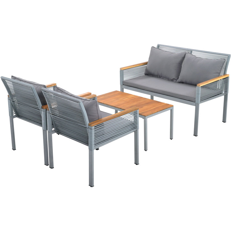 Liddie 4 - Person Seating Group with Cushions