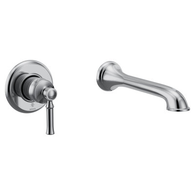 Dartmoor Single Handle Wall Mount Tub Filler High Flow Tub Faucet with 10" Spout Reach