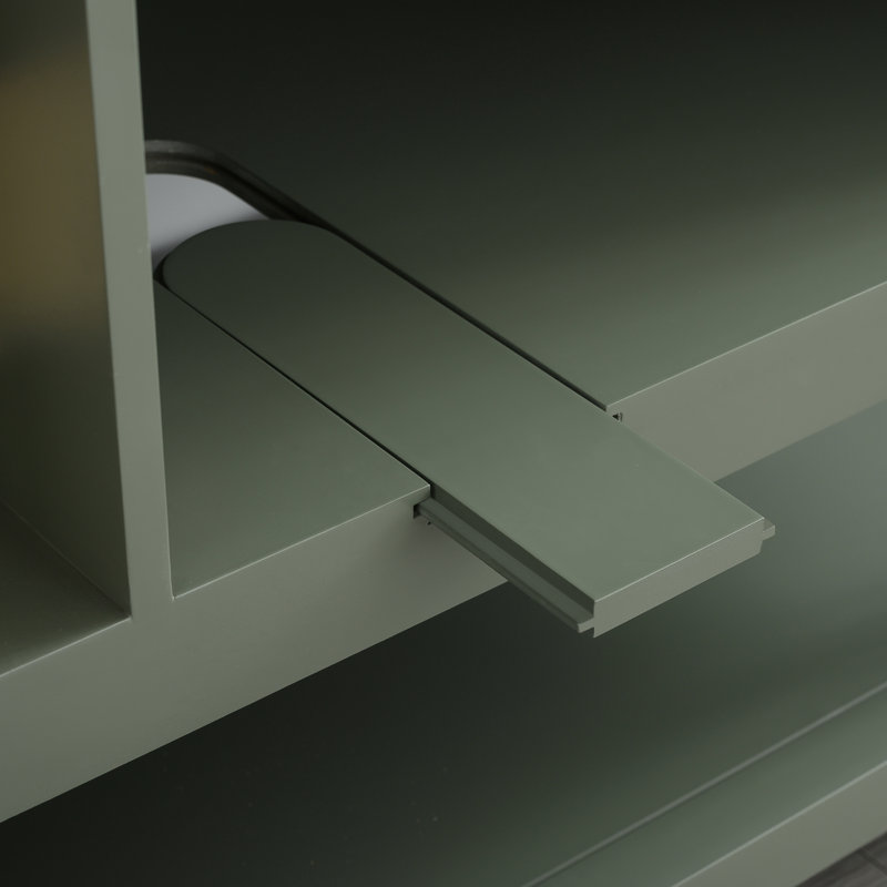 Ensemble de meuble-lavabo simple 42 po Vicini, Vert rétro / or brossé