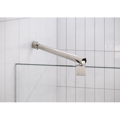 Halo 44.75 in. x 78 in. Frameless Glass Hinge Shower Door