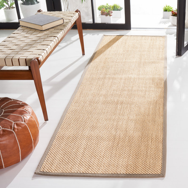 Tapis en fibre de sisal naturel Lattimore, Tapis de couloir 2 pi 6 po x 12 pi