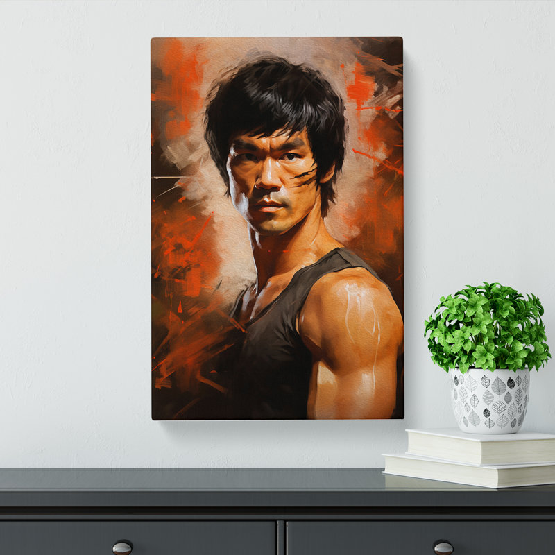 Bruce Lee Digital - Wrapped Canvas, 76cm H x 50cm W x 3cm D