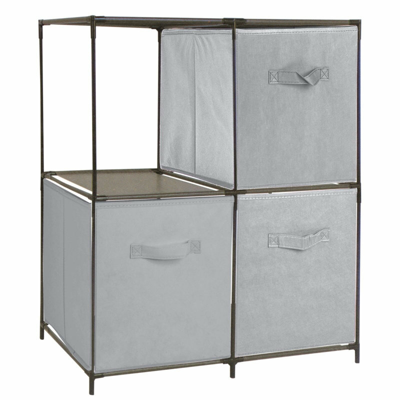 Fava 104cm H X 34.5cm W Aluminum Kids Cube, Grey