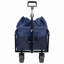 Chariot utilitaire extensible à deux couches avec de larges roues et une capacité de 220 lb pour le camping, le jardinage et le magasinage - bleu foncé-125364562