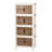 Closet Organizers, Storage Box with Lids 4-Layer,Stackable Storage Bins with Wheels