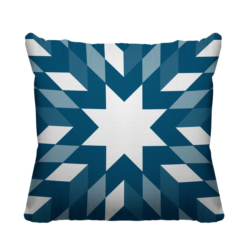 Coussin intérieur / extérieur Lynn Country, L 15 po x H 15 po, Turquoise