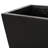 Magnesium Oxide Planter In Tapered Shape For Outdoor Use - 12.91L X 12.91W 28.5H Black, Lightweight Concrete No Assembly Style Black Decoration-1807075466