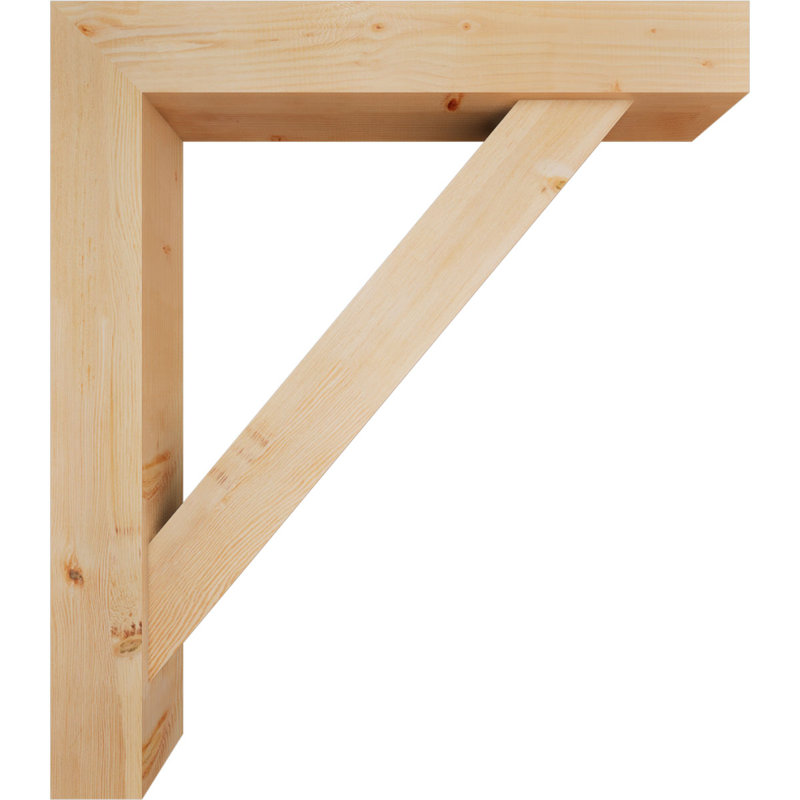 Support de bloc traditionnel avec entretoise décalée, 48 x 42, Sapin Douglas de l 7 1/2 (lisse)