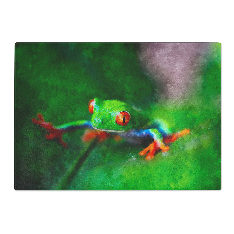 Tree Frog Vol.1 Painting Chopping Board, 0.4cm H x 28.5cm W x 39cm L