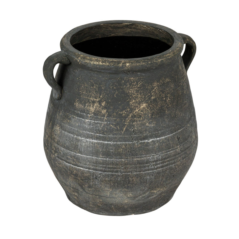 Vase de table 13,75 po Nonie, Gris foncé