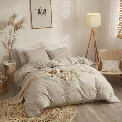 Washed Cotton Boho Soft Duvet Cover Set