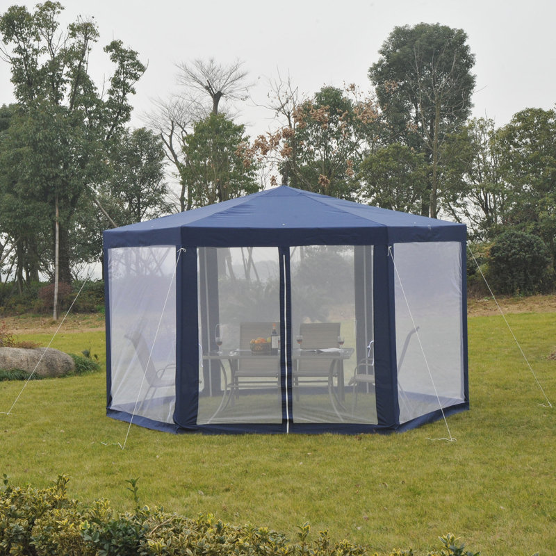 153.6'' W x 153.6'' D Steel Pop-Up Canopy, Blue