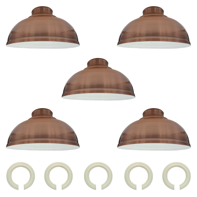 Trabelsi 17cm H Metal Dome Lamp Shade, Copper