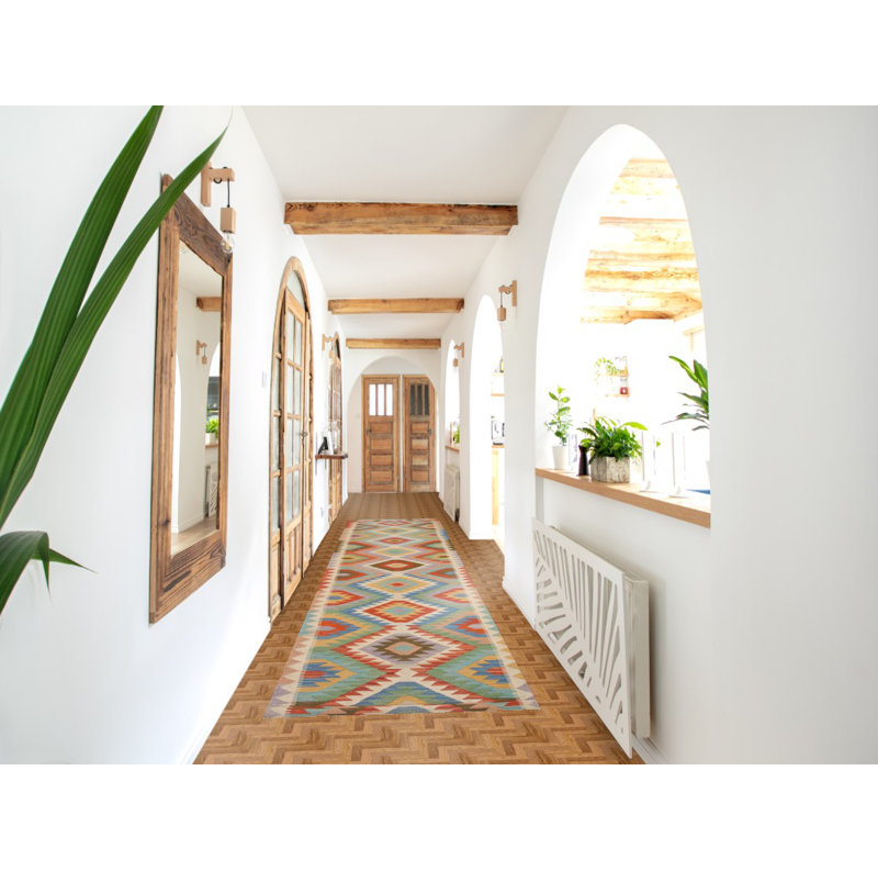 Tapis de couloir géométrique Kilim