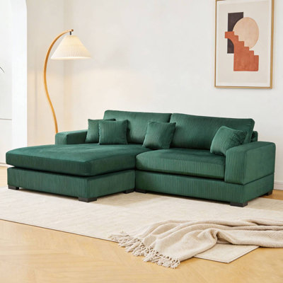 108" Reversible L-Shaped Couches With Deep Seat