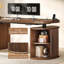 Bureau de direction à hauteur ajustable électrique 57 po avec rangement-1504660283