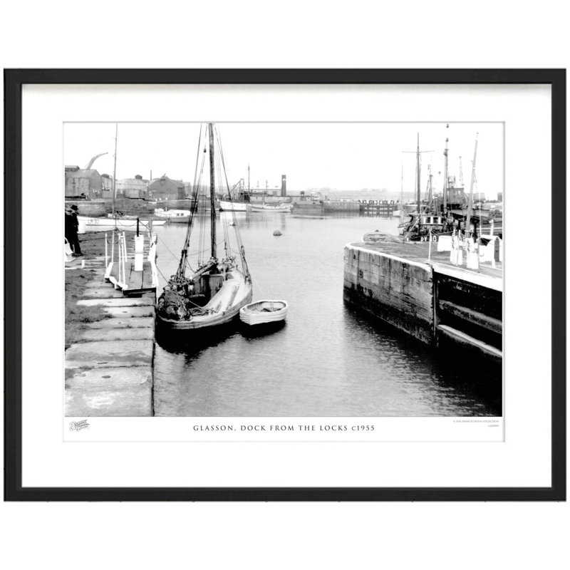 Glasson, Dock From The Locks C1955 - Single Picture Frame Print, 60cm H x 80cm W x 2.3cm D