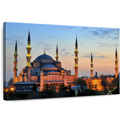 Blue Mosque Sunset Glow