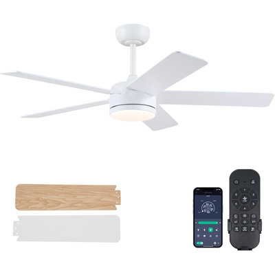 Ventilateur de plafond moderne 46 "avec lumières et télécommande