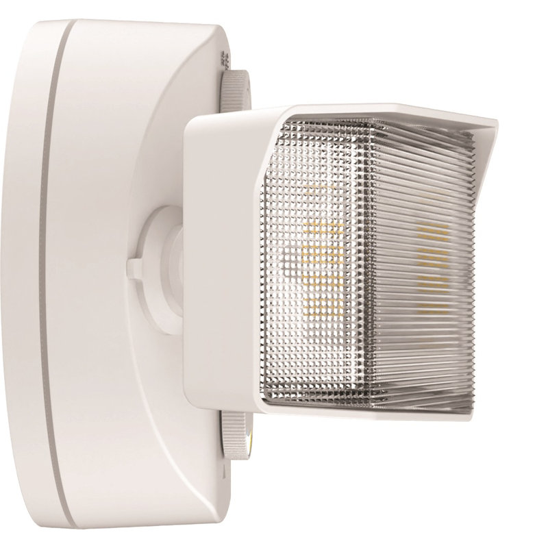 White Dual Head LED Outdoor Security Flood Light