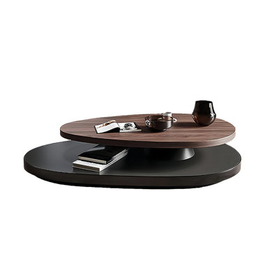 51.18"Retro Minimalist Oval Coffee Table