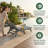Gray Rust Resistant HDPE Plastic Outdoor Patio Reclining Chaise Lounge Chair with Adjustable Back-410323700