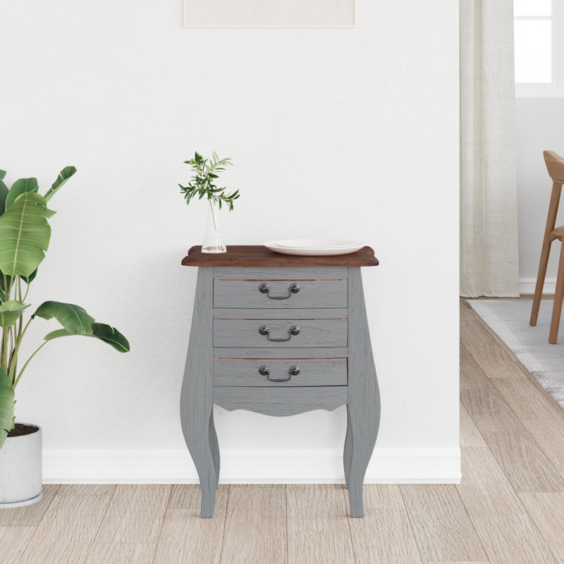 Bedside Cabinet Solid Mahogany Wood 48x35x64 cm