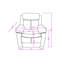 Fauteuil inclinable oscillant blanc avec DEL Blanche
