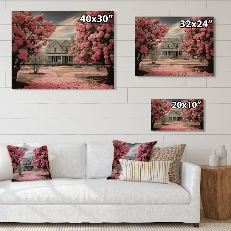 Latrasha Farmhouse Quiet Répit On Wood Print, H 10 po x l 20 po x P 0,78 po