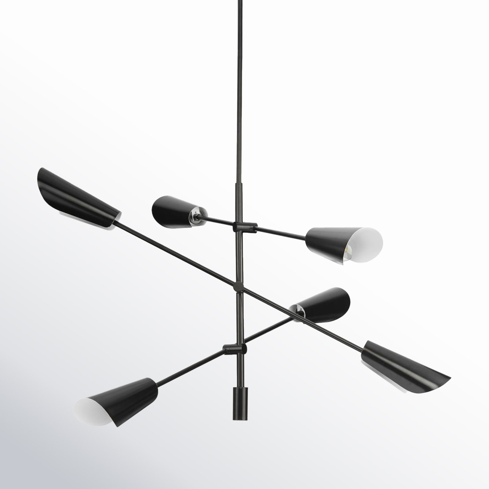 Circe 6 - Light Dimmable Chandelier, Matte Black