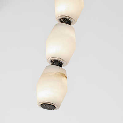 Sean Lavin Collier 24 Pendant in Polished Nickel with Alabaster shade