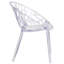 Chaise d'appoint empilable ovale avec motif artistique