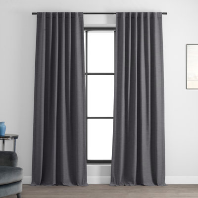 Rideaux obscurcissants en lin synthétique pour chambre et salon Bellino (1 panneau)