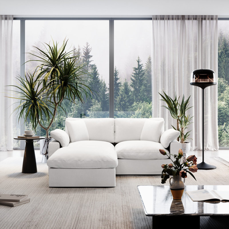 Cloud Couch Modular Sectional Sofa For Living Room, Oversized Comfy Down-Filled Cushion, Modern Upholstered Deep Seat Couches, Detachable Slipcover For Easy Cleaning