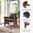 Leick Home Mission Impeccable Solid Wood Reclining Arm Chair With Faux Leather Seat