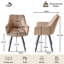 Nordic Style Swivel Dining Chairs With Arms, Fabric Upholstered Accent Chairs,Metal Legs, 360° Swivel Kitchen Chairs -482746598-482845254