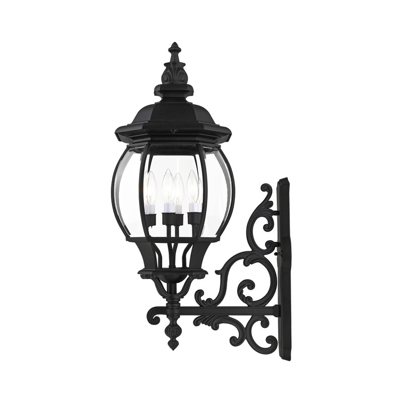 Aalena Aluminum Wall Light, Black, 28.5" H x 11" W x 15.5" D