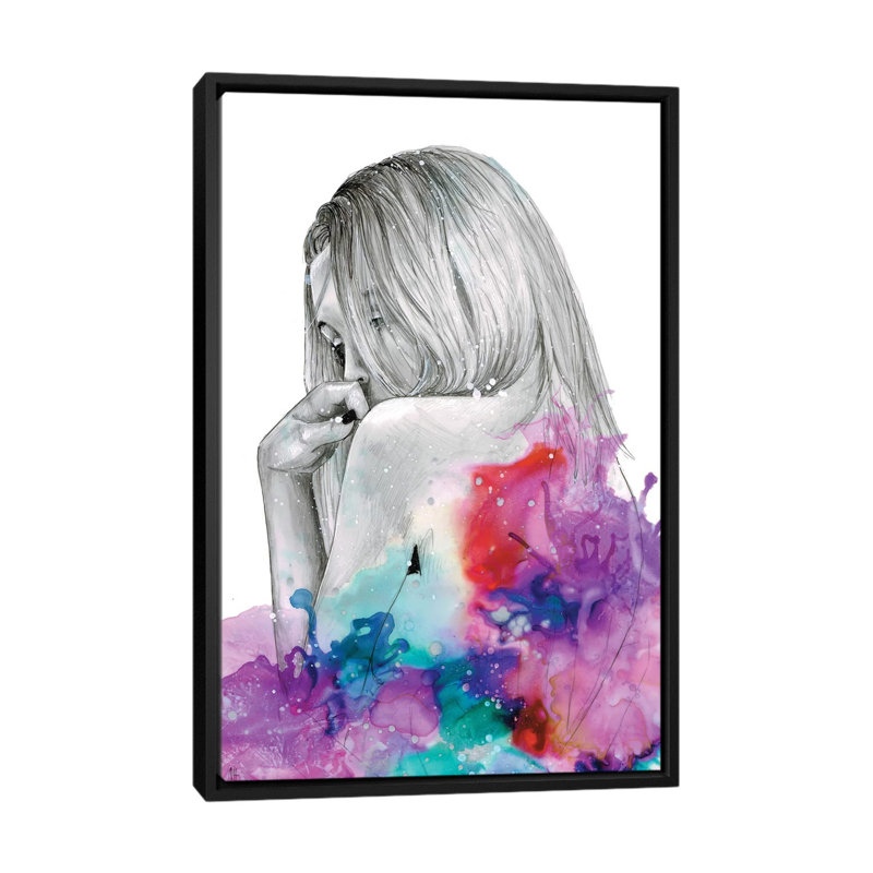 « sans titreed ix », impression sur toile, H 26 po x l 18 po x P 1,5 po, Toile avec cadre noir, Pas de tapis