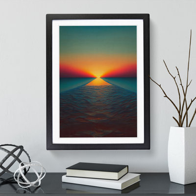XV1022-3939X Shimmering Abstract Sunset - Single Picture Frame Print