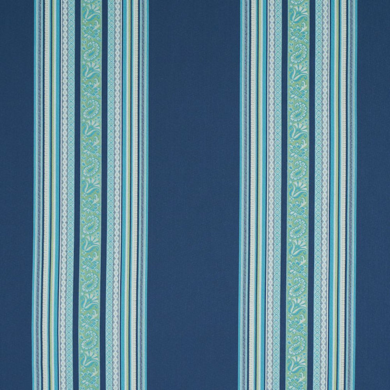 Markova Stripe Fabric, Blue/ Dark Blue