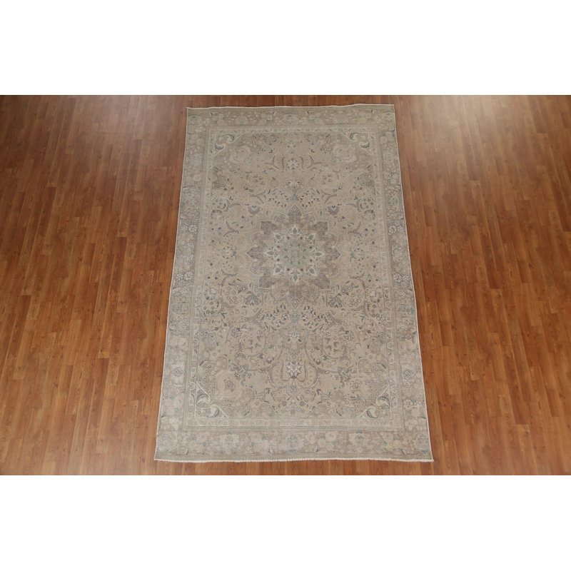 Tapis persan à motif discret Tabriz noué à la main 6 x 10