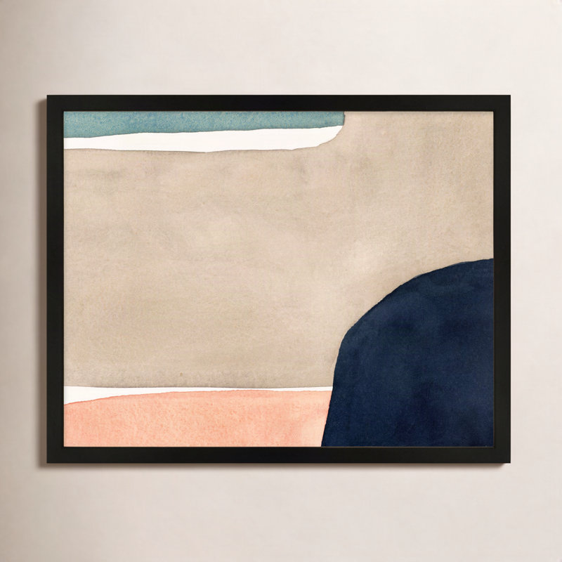 Hazy Grey by Julia Balfour - Framed Wall Art, 16" H x 20" W x 1.25" D, Black Picture Framed Paper