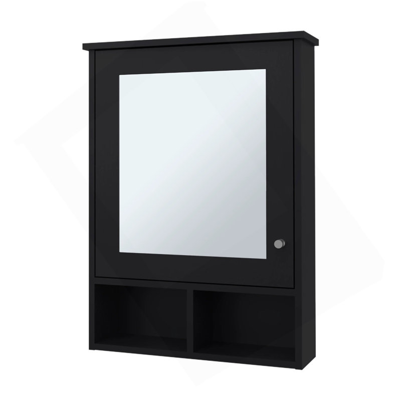 Armoire à pharmacie Wenge avec porte et miroir inclus, Wengé