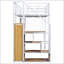 Lit mezzanine simple en métal avec poste de travail intégré
