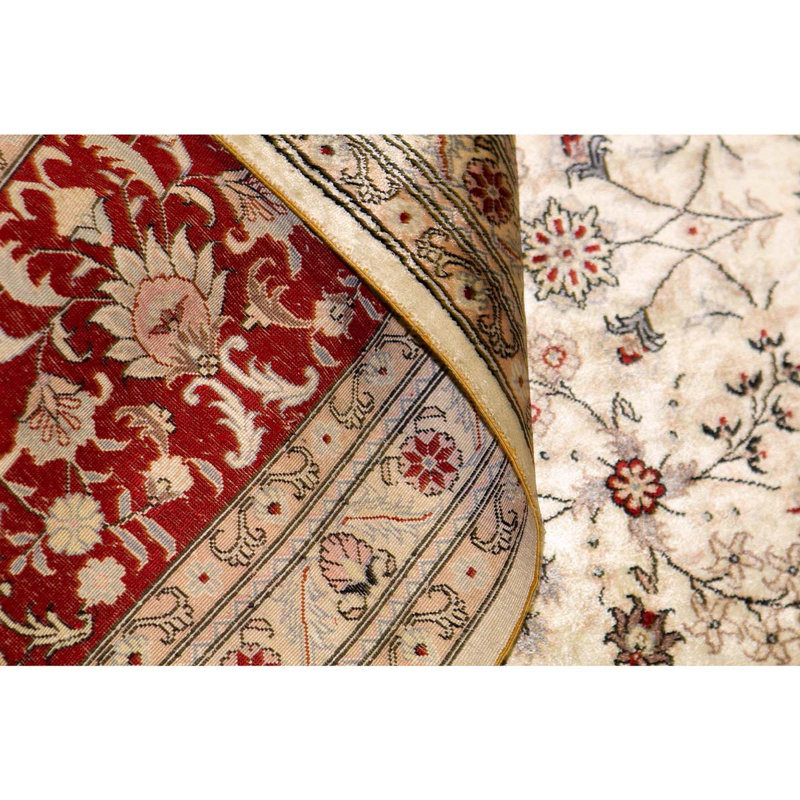 Hand Knotted Silk Oriental Area Rug