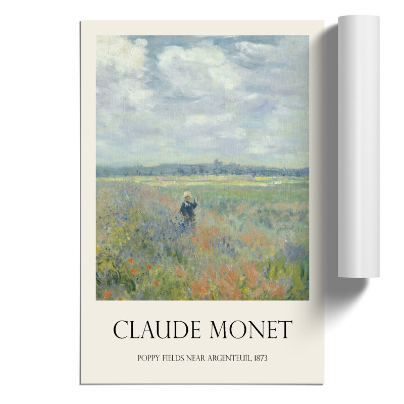 Poppy Fields Near Argenteuil by Claude Monet - No Frame Print, 59cm H x 42cm W x 0.1cm D