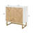 White And Gold Storage Cabinet With 2 Doors, Modern Herringbone Accent Cabinet Buffet Sideboard With Adjustable Shelves For Living Room Dining Room Entryway