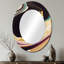 Miroir mural mauve moderne, mauve, doré et bleu Swirl II-1001596310